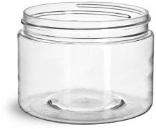 Straight Sided Clear PET Jar - 12oz