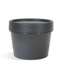 Plastic Pot & Lid Set - Black - 100 ml