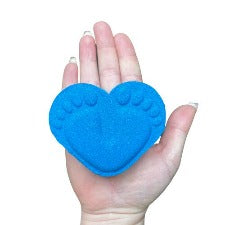 3D Printed Baby Feet in Heart Bath Bomb Mold