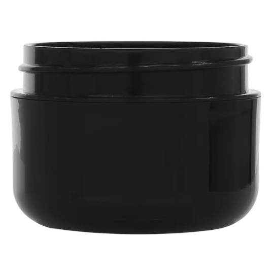 Double Wall Black Round Base Jar - 1oz