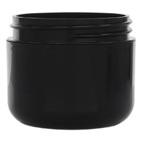 Double Wall Black Round Base Jar - 2oz