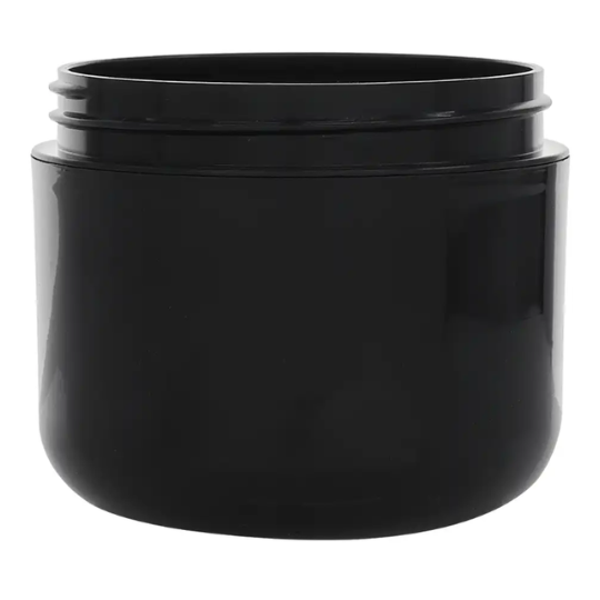 Double Wall Black Round Base Jar - 4oz