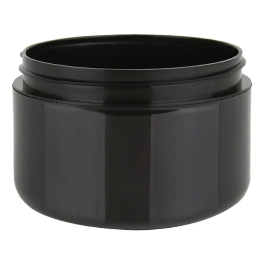 Double Wall Black Round Base Jar - 8oz
