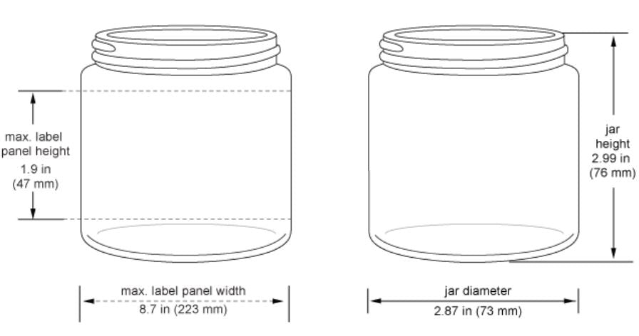 Single Wall Clear PET Jar - 8oz