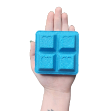 3D Printed 4-Square Heart Breakaway Bath Bomb Mold