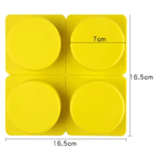 4 Cavity Round Silicone Mold