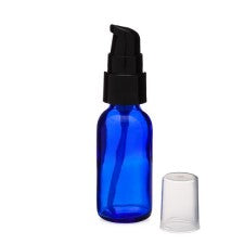 Blue Glass Bottle with Treatment Pump - 15ml