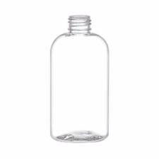 Boston Round Clear PET Bottle - 8oz