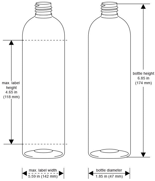 Cosmo Round Clear PET Bottle - 8oz