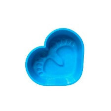 3D Printed One Piece Baby Feet in Heart Bath Bomb Mold