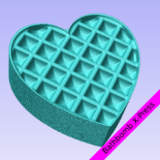 Heart Waffle Mold by Bathbomb X-press