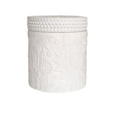 Spring Flowers Candle Vessel - White