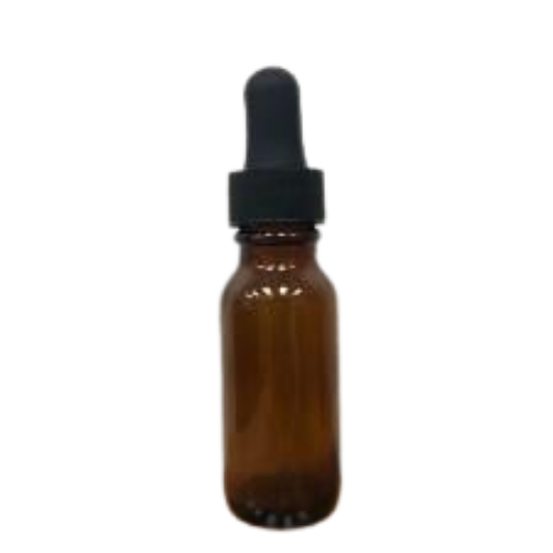 Amber Glass Bottle with Glass Tube Dropper - 15ml