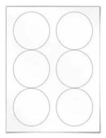 Circle Label 3.5", Standard White Matte  (OL3282WX) for Inkjet & Laser