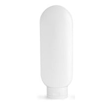 White PET Tottle with White Snap Top Cap - 8oz